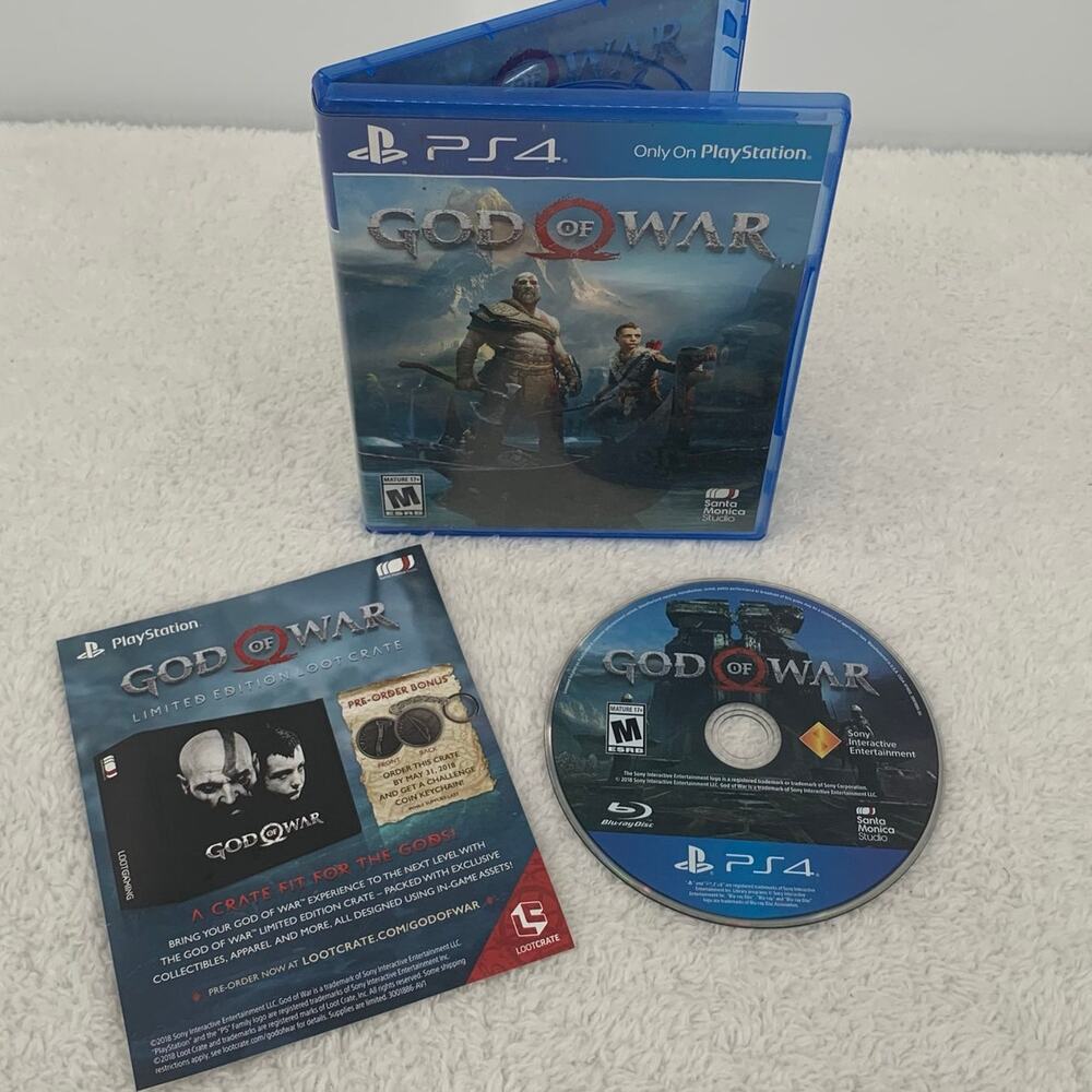 God of War PS4 Game 2018 Sony PlayStation 4 Tested/Works Action Adventure RPG